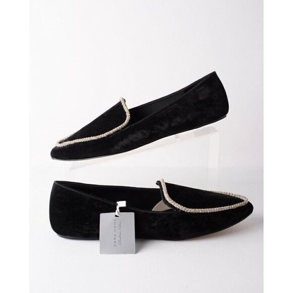 Zara Home Christmas Womens Jeweled Slippers Loafer - Picture 2 of 9